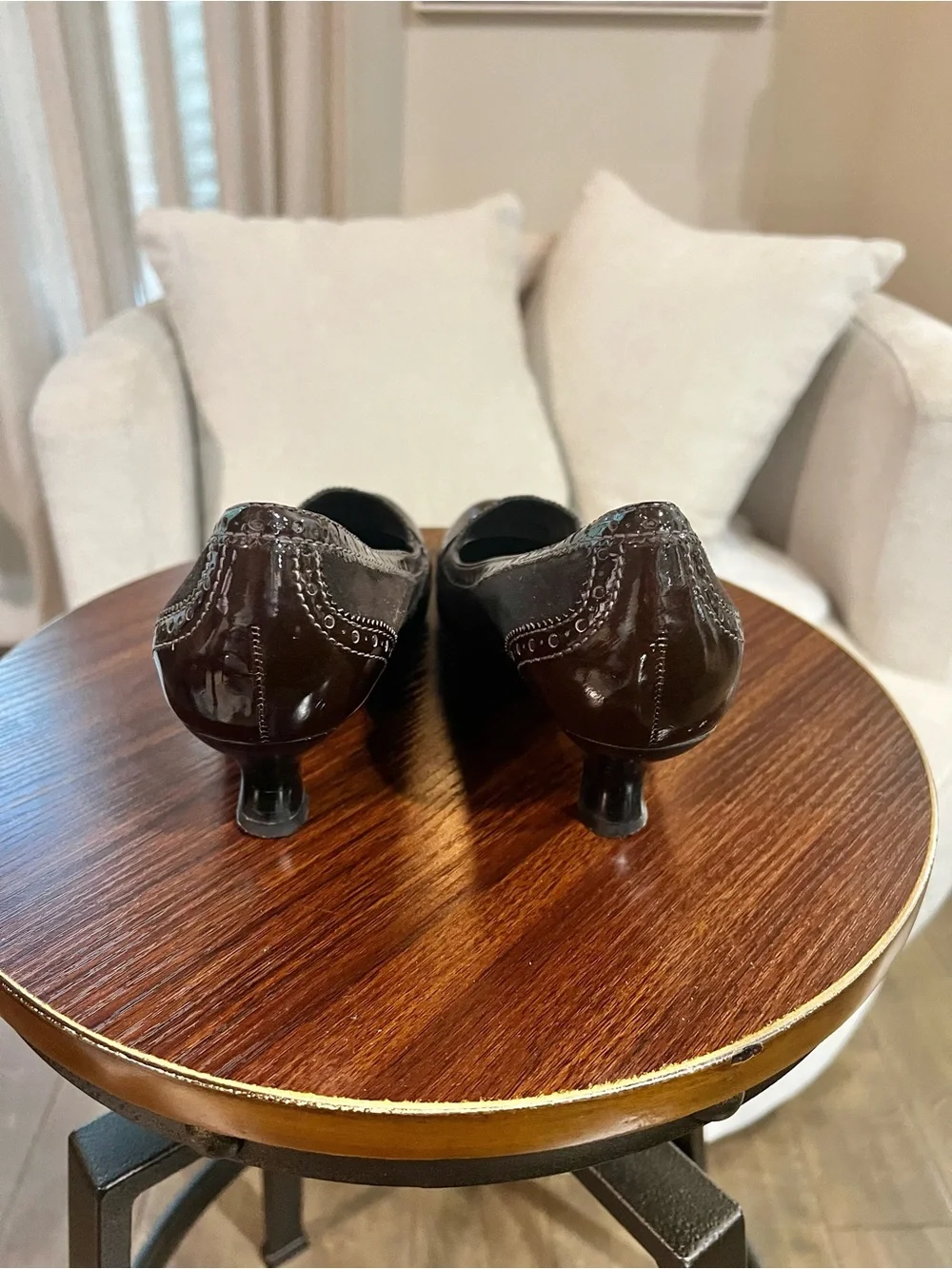 Franco Sarto shiny brown